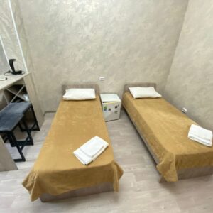 Однокомнатный номер двухместный с двумя кроватями и диваном